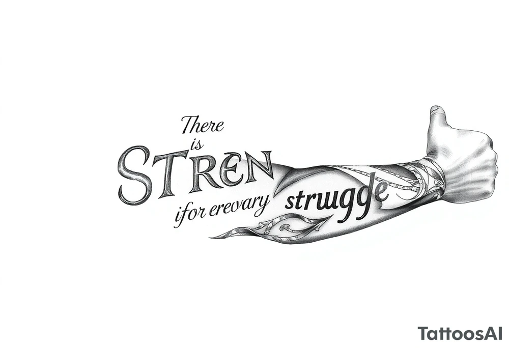There is Strength in every struggle tattoo idea