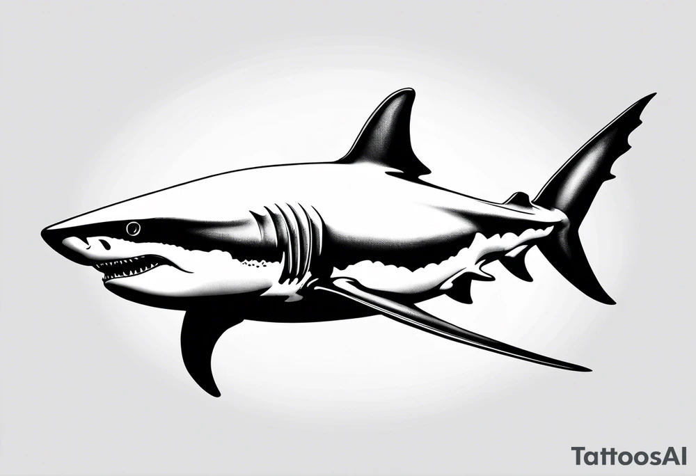 Great white shark tattoo idea