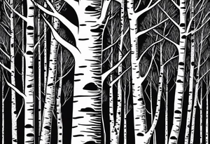 birch tree tattoo idea