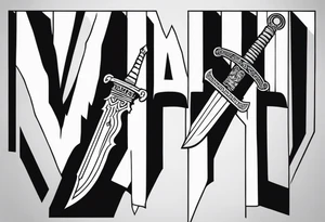 Valhalla sword fog stairs tattoo idea