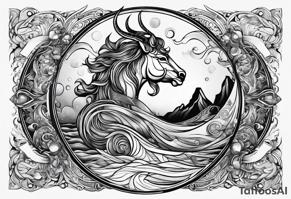 Been through he'll and back humble Capricorn cusp Aquarius strong tattoo idea