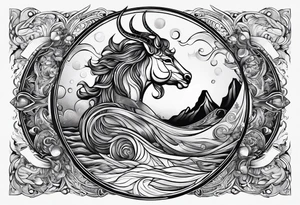 Been through he'll and back humble Capricorn cusp Aquarius strong tattoo idea