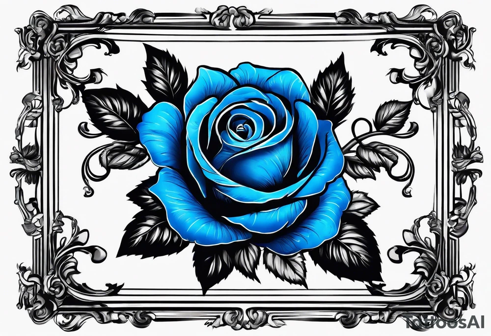 blue roses frames, tattoo idea