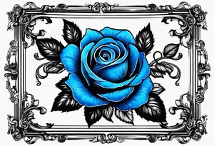blue roses frames, tattoo idea