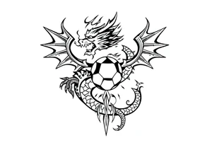 soccer, music, dragon tattoo idea