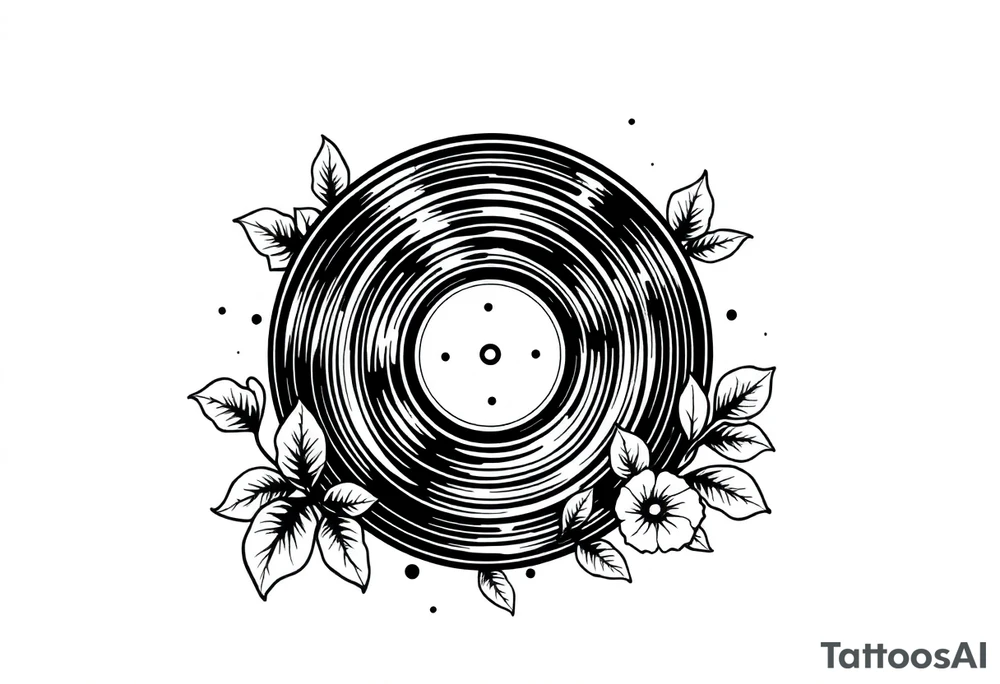 vinyl record tattoo idea