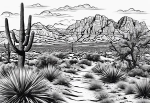 Arizona Trail through dessert tattoo idea