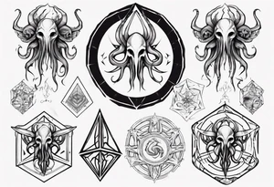 Cthulhu mythe for forearm tattoo idea