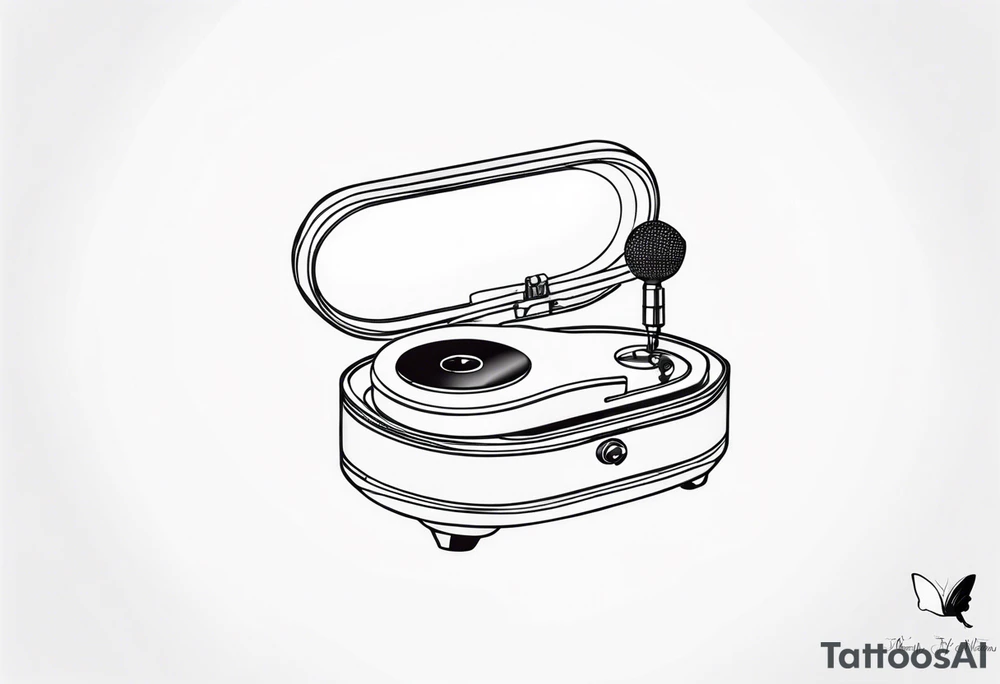 music box with a floating ballerina tattoo idea