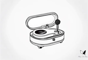 music box with a floating ballerina tattoo idea