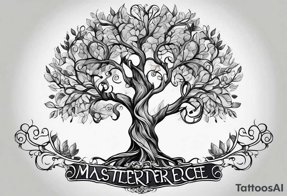 Family tree with names for a forearm of a man tattoo idea