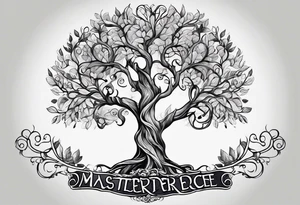 Family tree with names for a forearm of a man tattoo idea