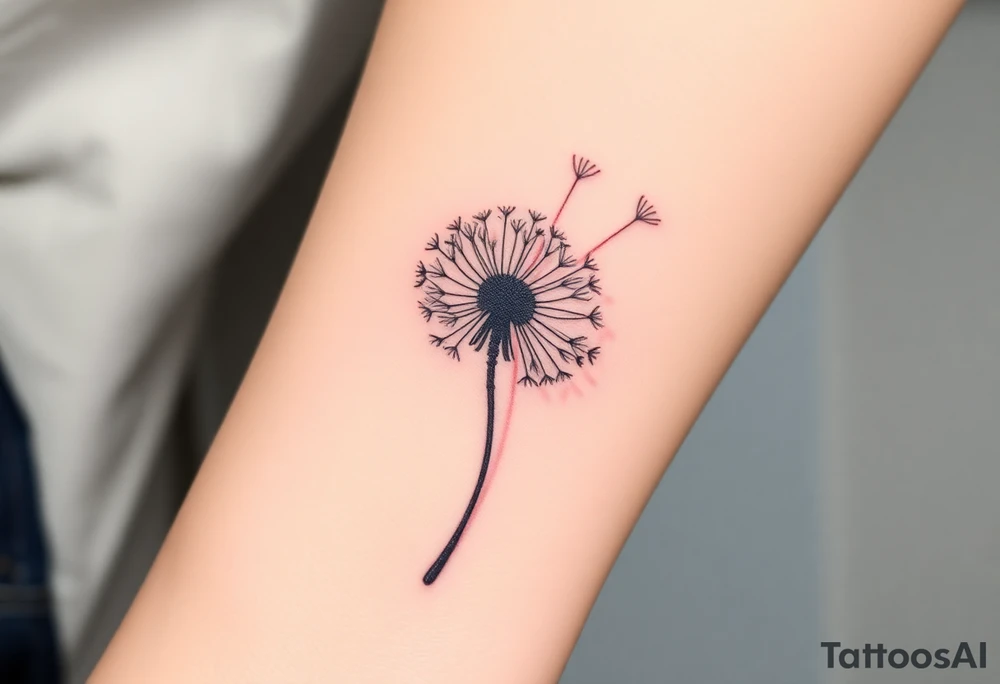 Dandelion real 
with shadows tattoo idea