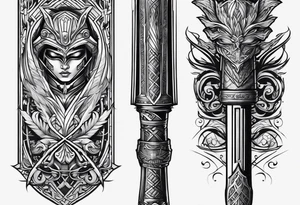 Two lightsaber hilts crossed tattoo idea