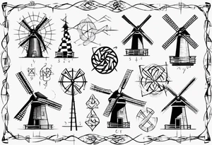 Friendship graph mathematically correct with a prime knot 6,1, dutch windmill graph that is cute tattoo idea