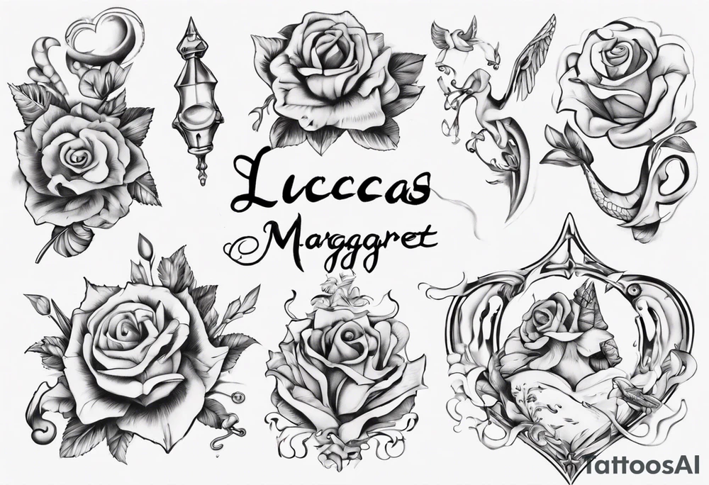 my kids' names: Lucas and Margaret and something that symbolizes love tattoo idea
