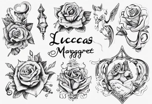 my kids' names: Lucas and Margaret and something that symbolizes love tattoo idea