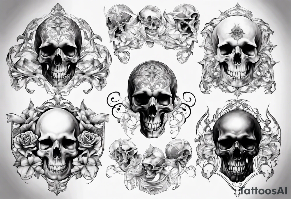 filagree chest tattoo. no skulls tattoo idea