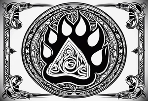 bear paw tattoo idea