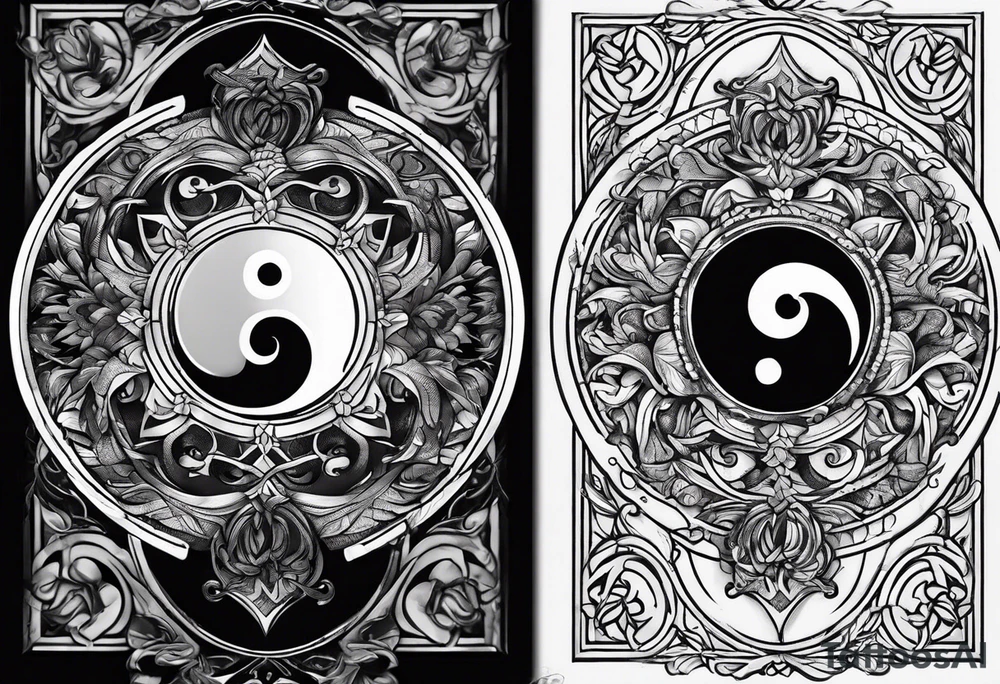 masculine yin and yang tattoo idea tattoo idea