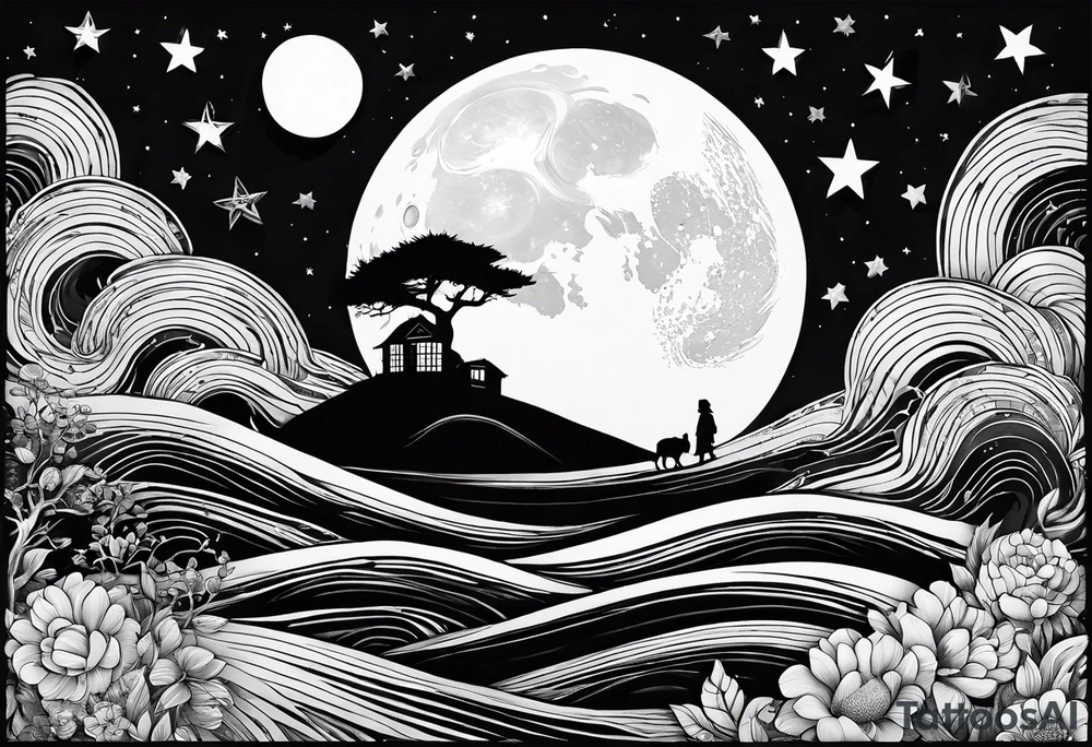 Goodnight moon and goodnight you, when you're all that I think about tattoo idea