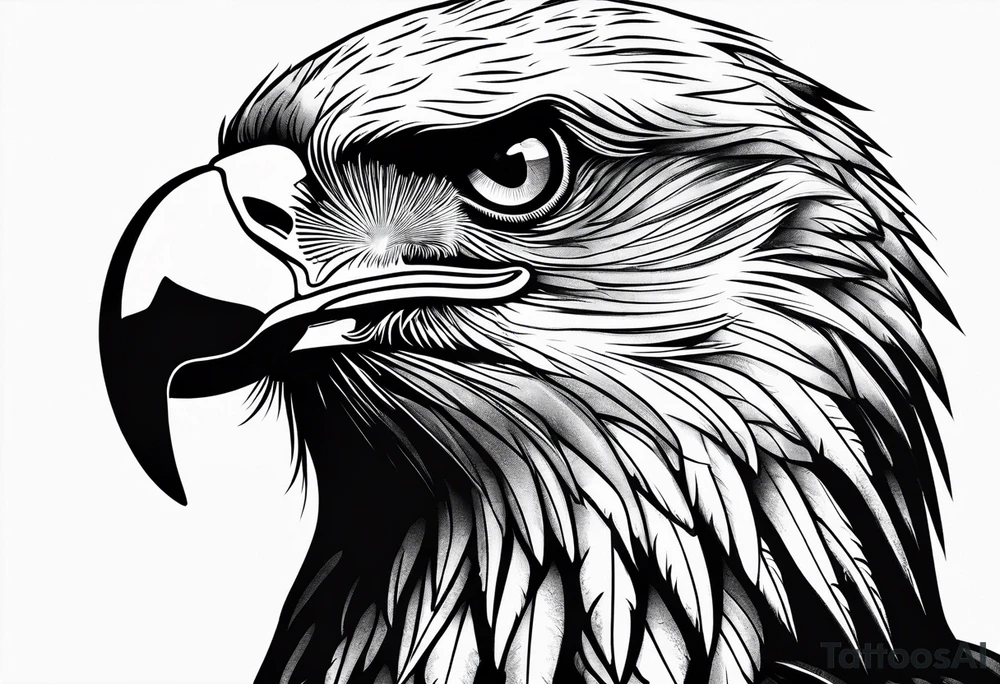 Eagle dark inked tattoo idea