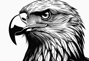 Eagle dark inked tattoo idea