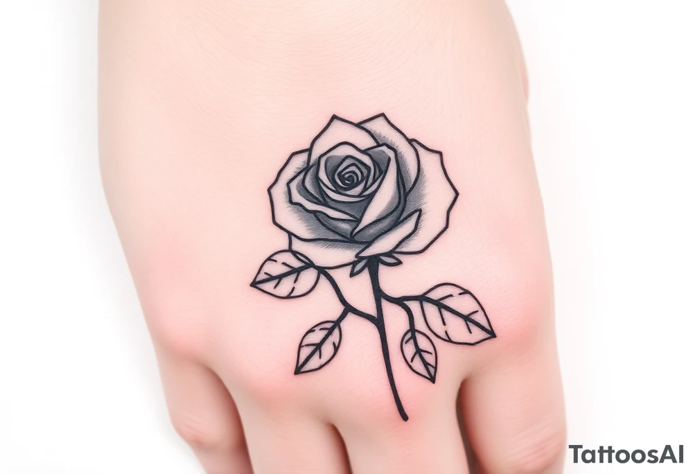 Rose with dates tattoo idea