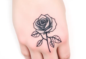 Rose with dates tattoo idea