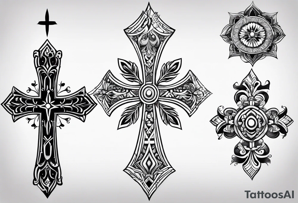 cross minimalista tattoo idea