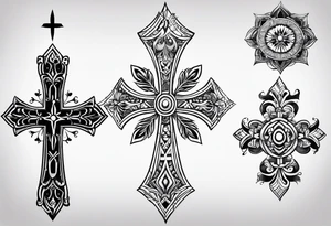 cross minimalista tattoo idea