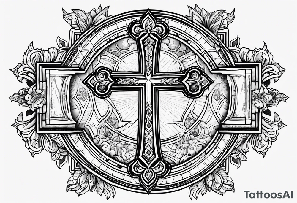 Cross with some bible verse for my forearm tattoo idea
