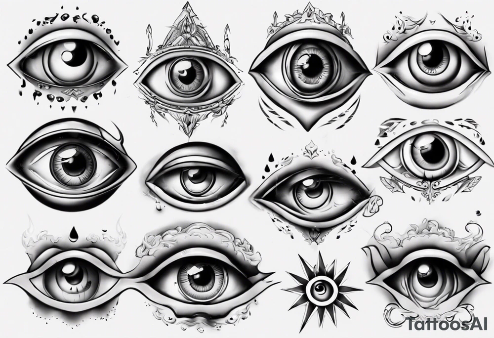 crying eye tattoo idea