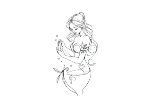 girl cleaning bathroom tattoo idea