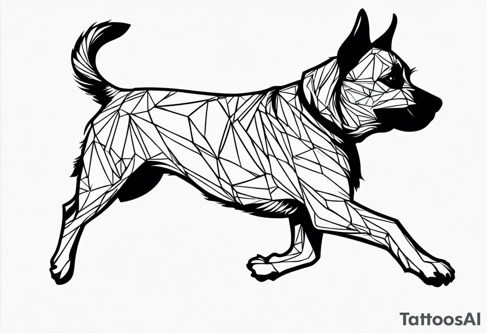 a dog jump tattoo idea