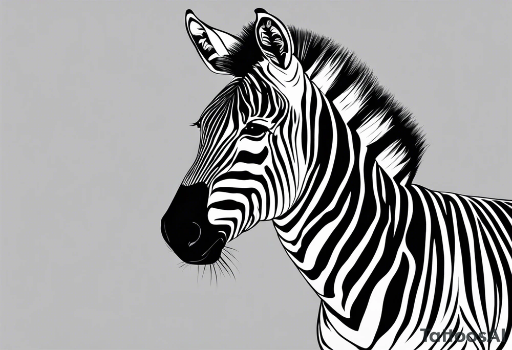 Zebra pattern sleeve tattoo tattoo idea
