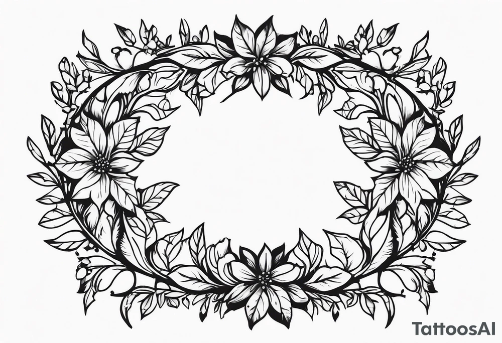 wreath tattoo idea