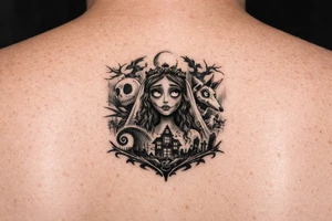 Un tattoo féminin, inspiré des classiques de Tim Burton tattoo idea