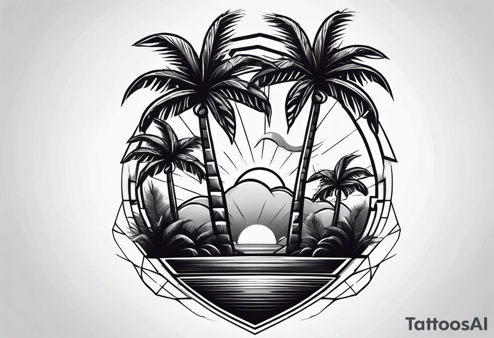 palm trees tattoo idea