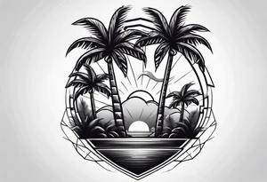 palm trees tattoo idea