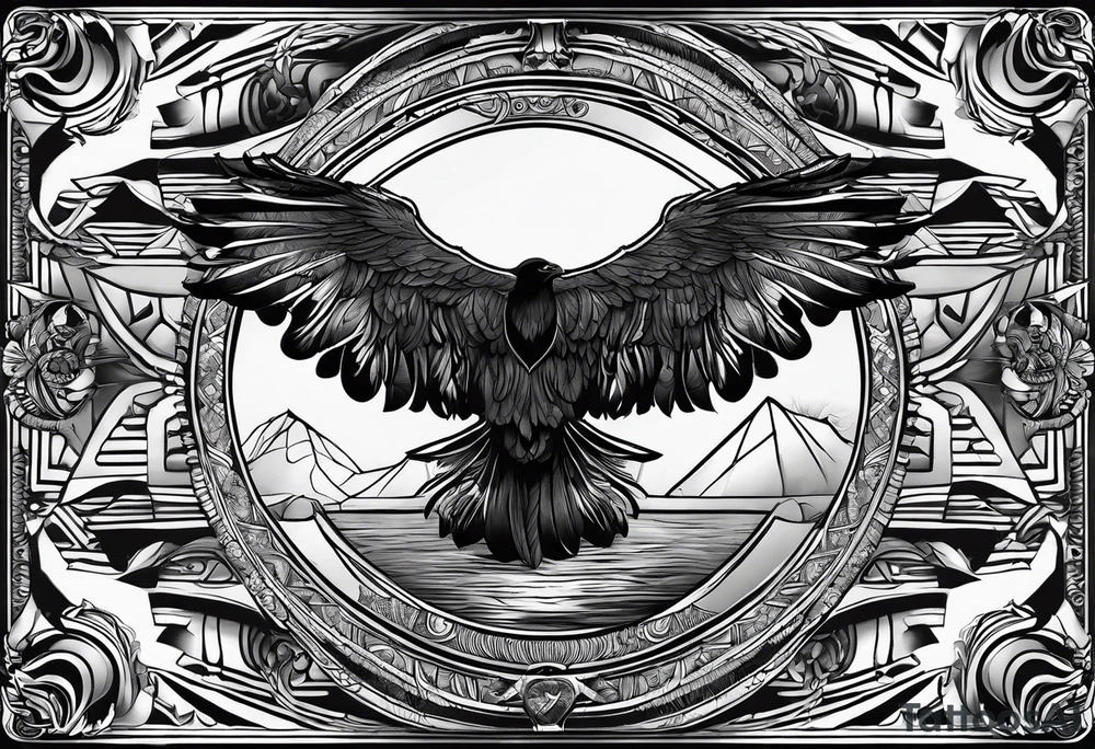 addiction recovery ravens roman egyptian
feathers clouds tattoo idea