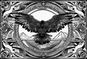 addiction recovery ravens roman egyptian
feathers clouds tattoo idea