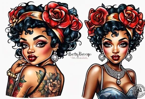 African american betty boop tattoo idea