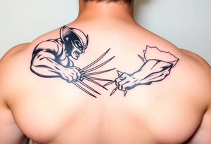 Marvels Wolverine fighting the incredible hulk tattoo idea