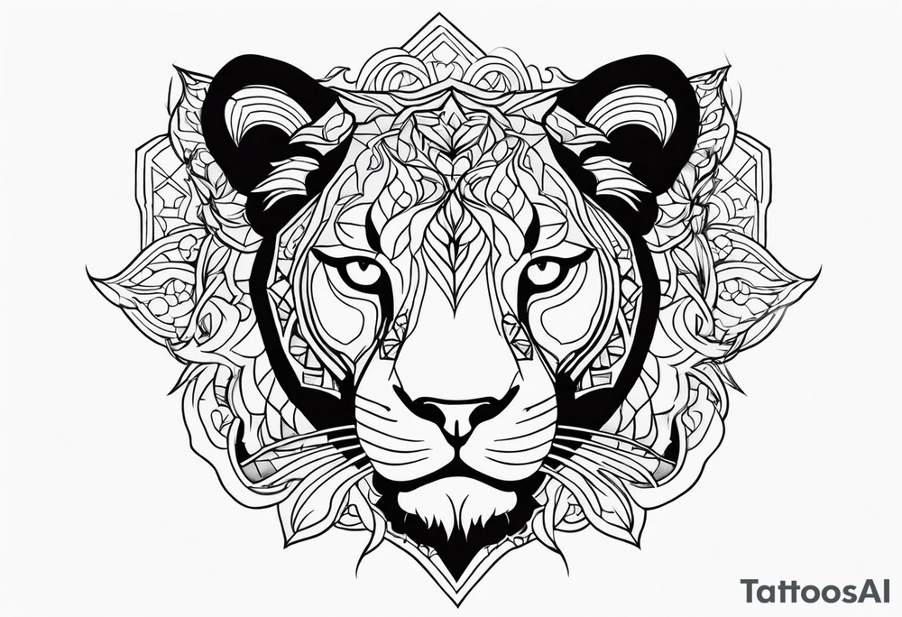 Lioness tattoo idea