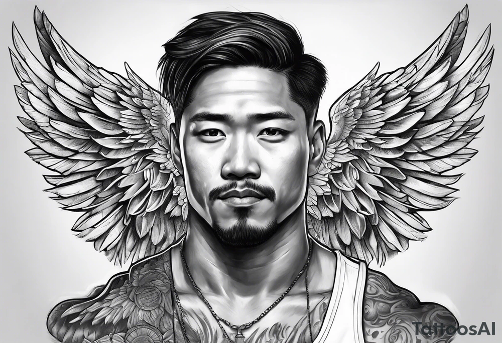 Glenn with wings tattoo idea