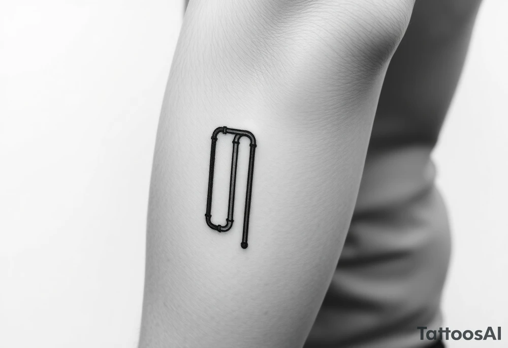 symetrical, vertical System of thin pipes that transitions gradually from the end into thick, widespread veins of forearm tattoo idea