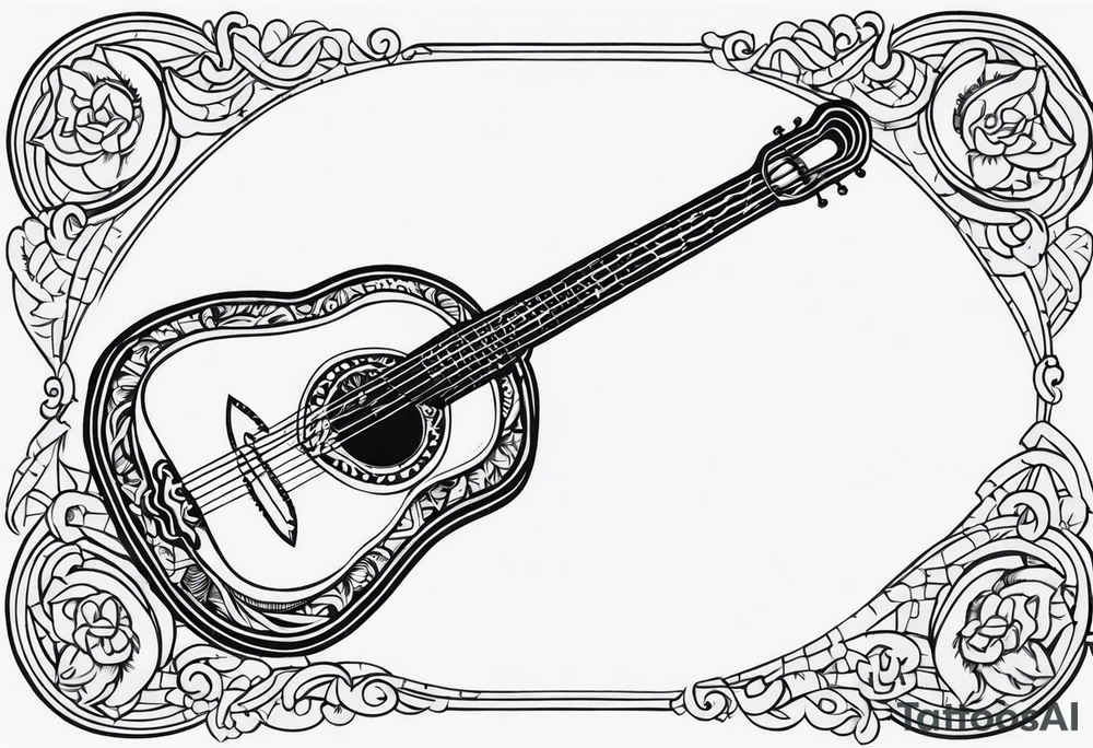 Pirate lute tattoo idea