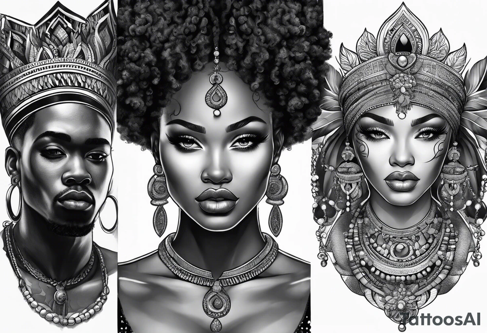 Afro art tattoo idea