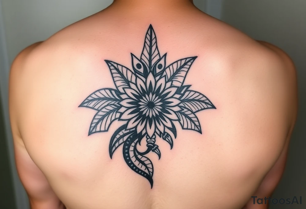 Mens hand Polynesian pattern tattoo idea